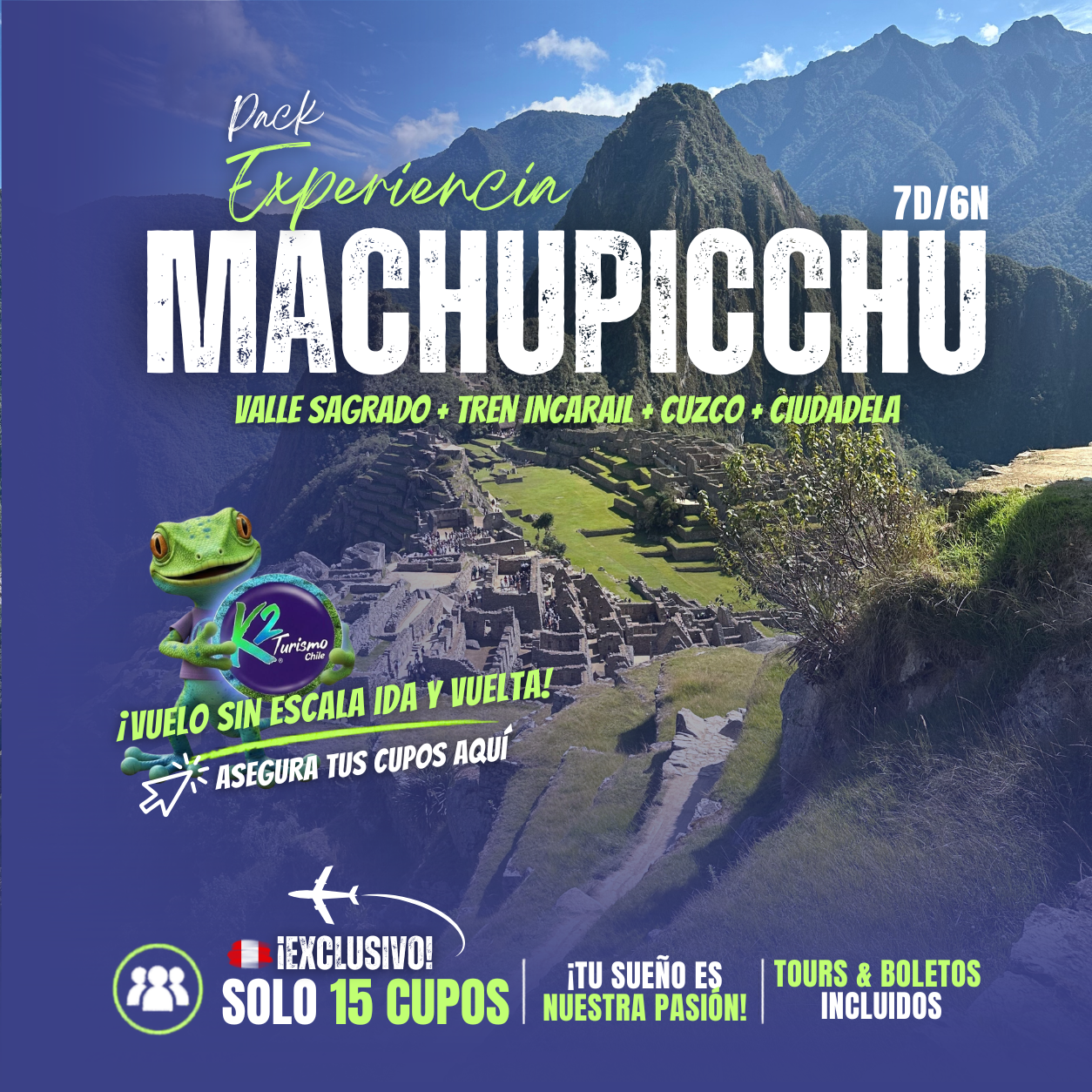 2 Pack Experiencia Machupicchu 7D/6N - Imagen 1